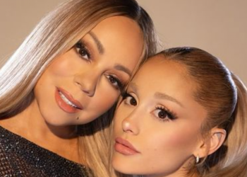 Ariana Grande, llena de emoción, anuncia colaboración con Mariah Carey