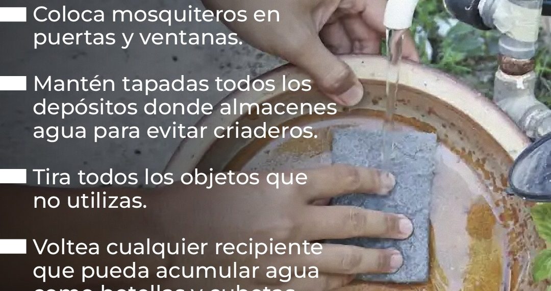 El dengue se puede prevenir manteniendo los hogares limpios