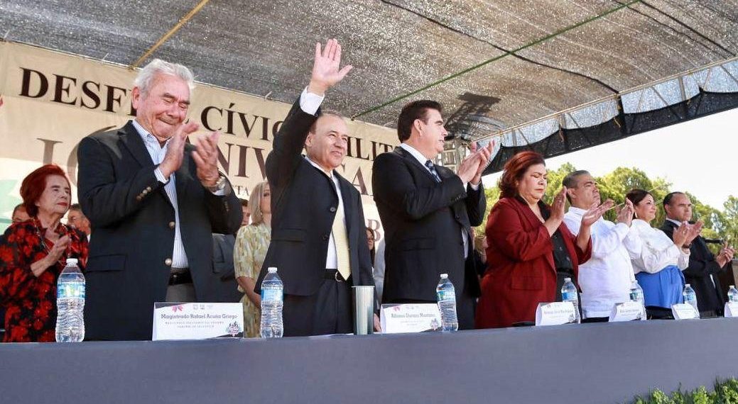 Atestigua gobernador desfile conmemorativo del 167 aniversario de la gesta heroica de Caborca