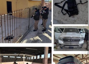 Aseguran inmueble, vehículos y material táctico en Caborca