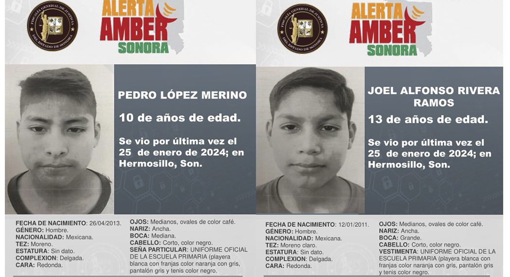 Preocupa en Sonora recientes desapariciones de menores