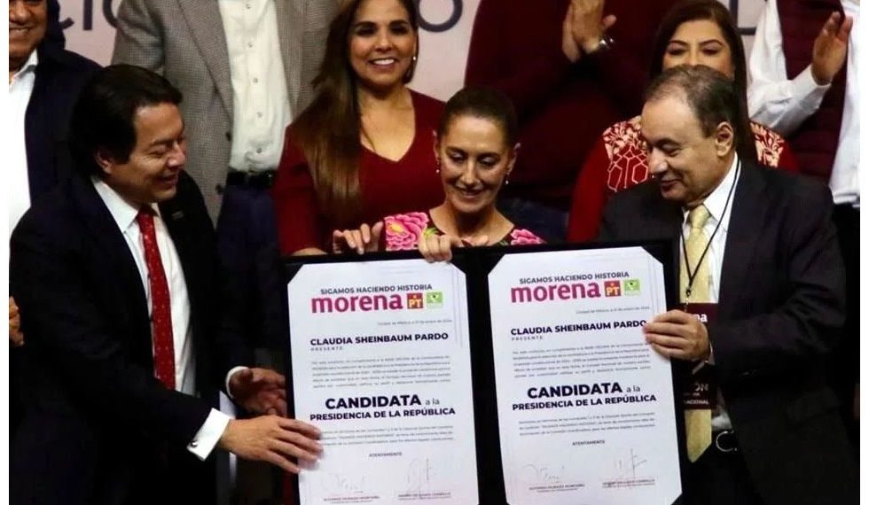 Formalizan candidatura de Sheinbaum; exige unidad