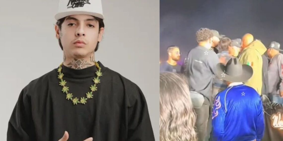 Natanael Cano se pelea con fan en el EDC