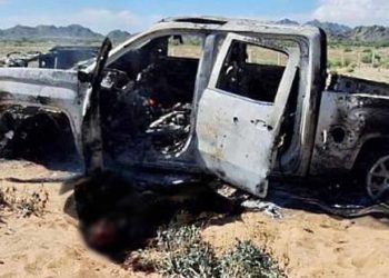 Acribillan y calcinan a supuesto excomisario de Sonoyta