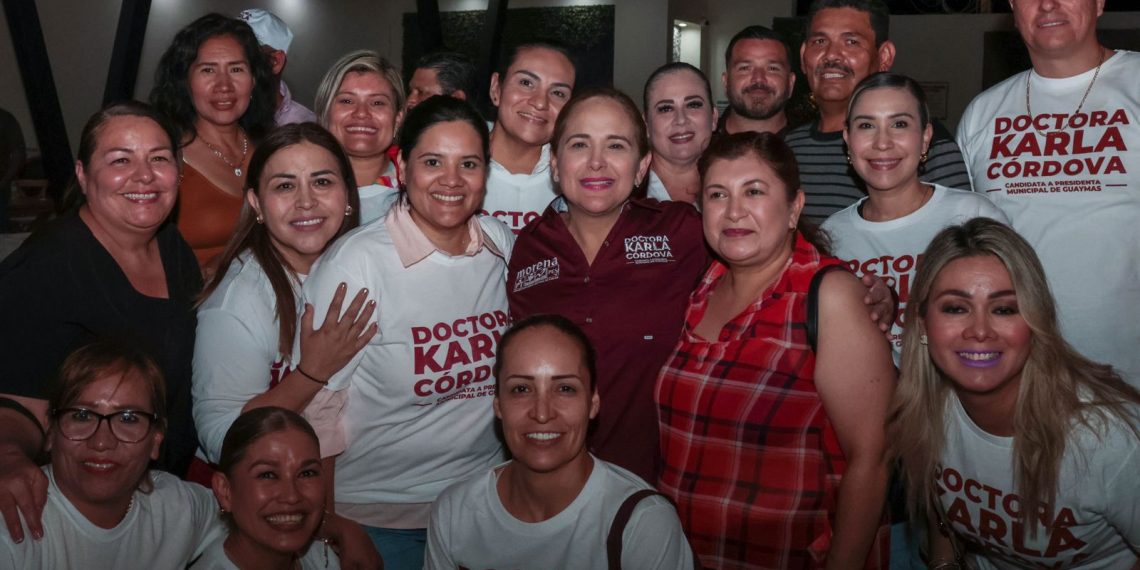 Dialoga la candidata a la alcaldía la doctora Karla Córdova González con personal de ISSSTESON, ITSON y Maquilas