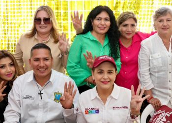 Celebra la candidata a la alcaldía la doctora Karla Córdova González Día del Trabajo con personal del SUTSAG.