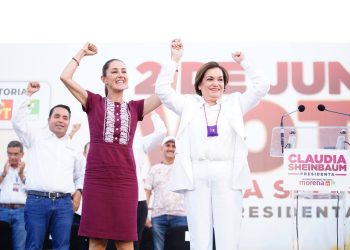 25 mil personas acompañan en cierre de campaña a Claudia Sheinbaum y María Dolores Del Río