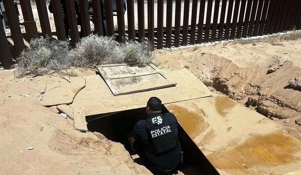 Hallan túnel bajo muro fronterizo en San Luis Río Colorado