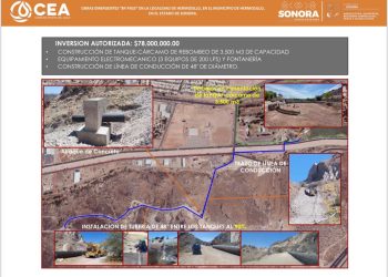 Realiza Gobierno de Sonora obra para distribución y abasto de agua en Hermosillo