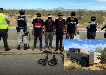 Caen nueve presuntos criminales con arsenal en Caborca, Sonora