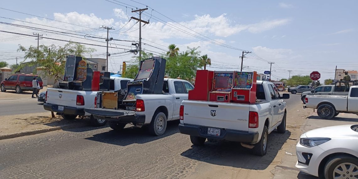 Aseguran en San Luis Río Colorado 16 máquinas “tragamonedas”