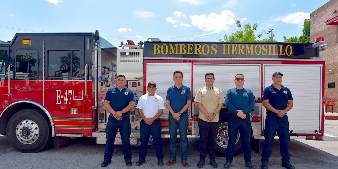 Va comitiva de bomberos de Hermosillo a capacitación internacional