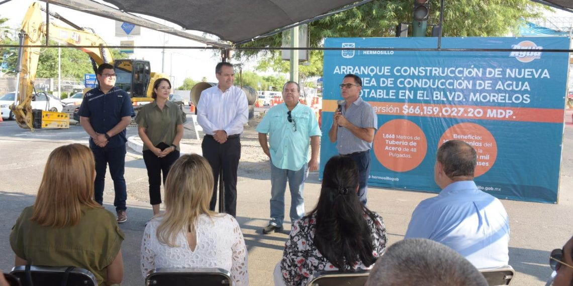 Inicia Toño Astiazarán obra que mejorará el abasto de agua en cien colonias