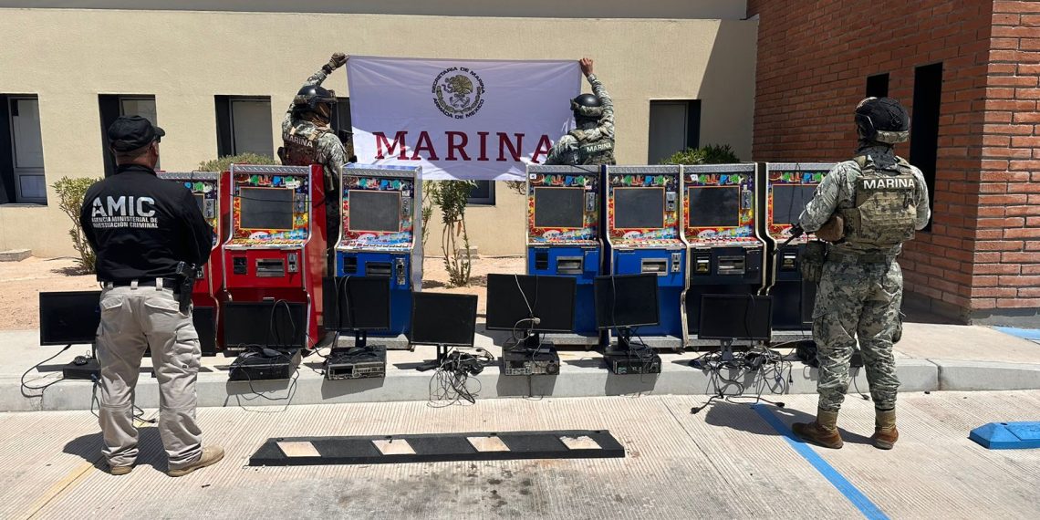 Aseguran 34 máquinas “tragamonedas” en cateos realizados en Hermosillo, Cajeme y San Luis Río Colorado
