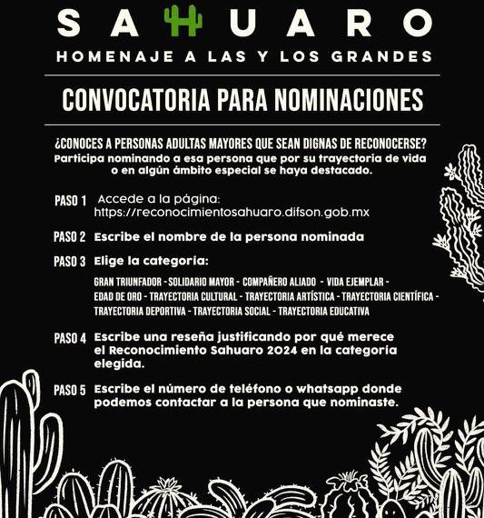 Gobierno de Sonora reconocerá la trayectoria destacada de adultos mayores