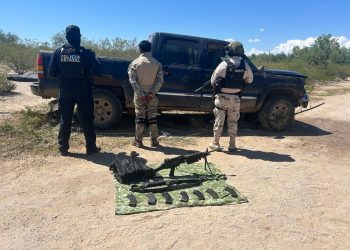 Realizan corporaciones pertenecientes a la Mesa de Seguridad operativo coordinado en El Claro, Sonora