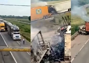 Sujetos armados bloquean la Maxipista Culiacán-Mazatlán, en Sinaloa