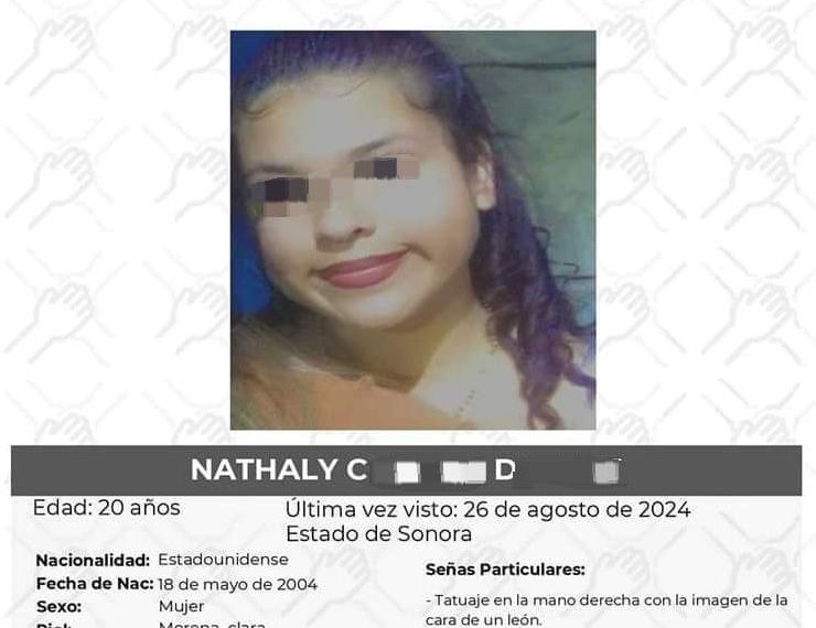 FGJE en Sonora investiga muerte de Nathaly en Navojoa; era de Estados Unidos