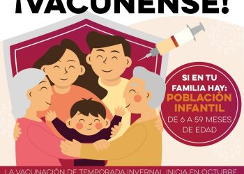 Invita Gobierno de Sonora a la población a vacunarse en temporada invernal