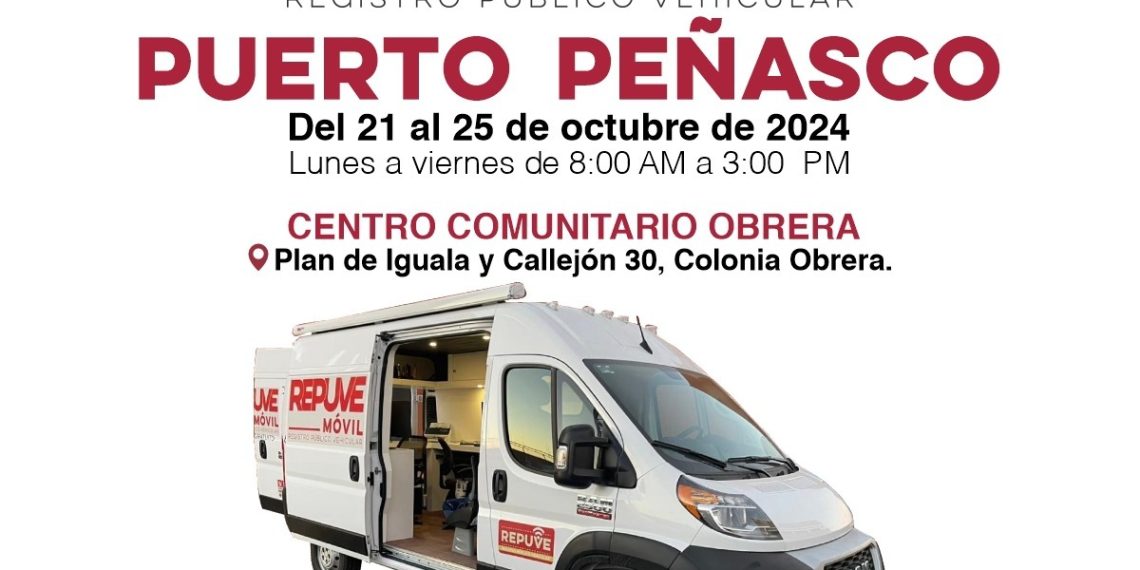 Anuncia Gobierno de Sonora recorrido de módulo itinerante de Repuve por municipios