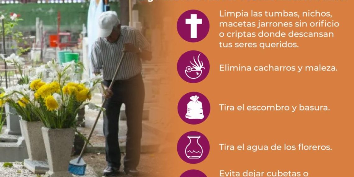 Invita Gobierno de Sonora a no bajar la guardia contra el dengue este día de muertos