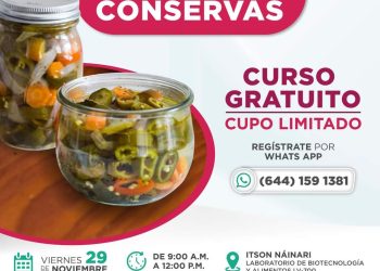 Invita Desarrollo Rural de Cajeme al Taller gratuito de Elaboración de Conservas