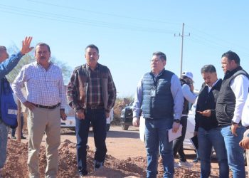 Javier Lamarque supervisa avances en obra hidráulica que beneficiará al sur de Cajeme