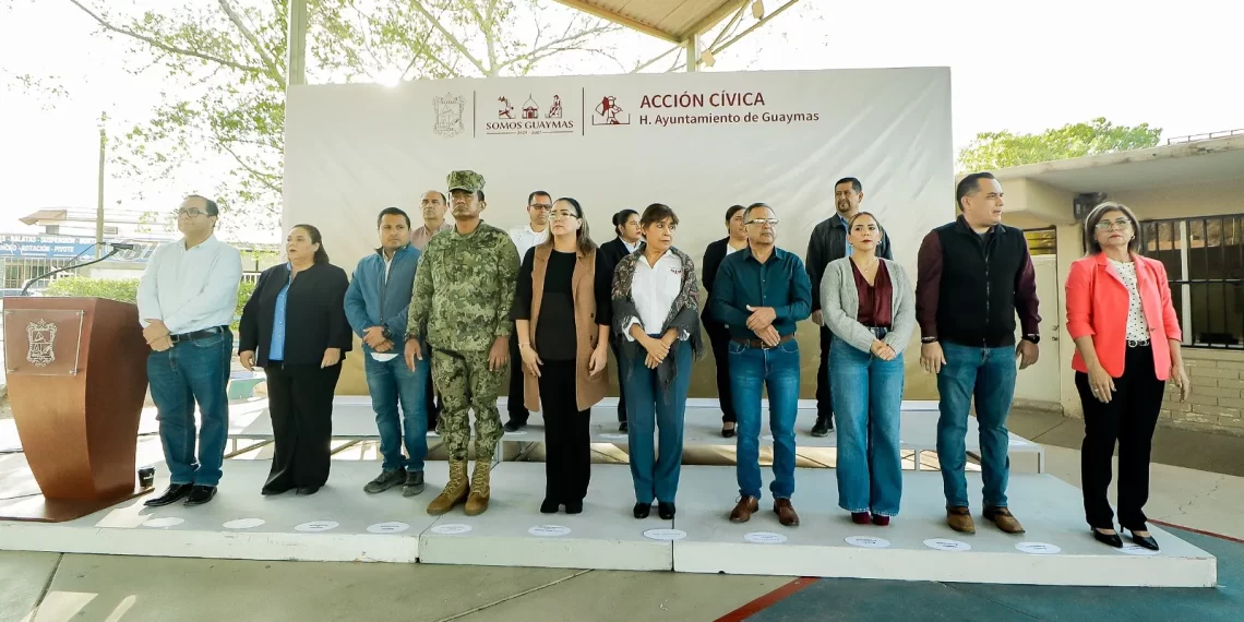 Realiza Ayuntamiento de Guaymas lunes cívico en CAM