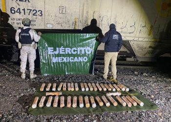 Operativo conjunto AMIC y SEDENA asegura narcótico en vagón de tren en Nogales