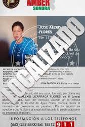 Localizado menor sano y salvo en Hermosillo quien contaba con Alerta Amber Sonora