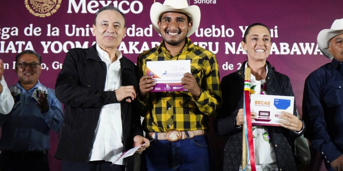 Gobernador Durazo y Presidenta Sheinbaum inauguran Universidad del Pueblo Yaqui y becan a todos sus alumnos