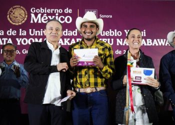 Gobernador Durazo y Presidenta Sheinbaum inauguran Universidad del Pueblo Yaqui y becan a todos sus alumnos