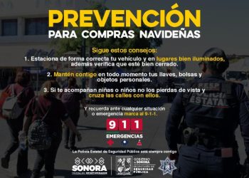 Recomienda Seguridad Pública medidas de prevención durante compras de fin de año