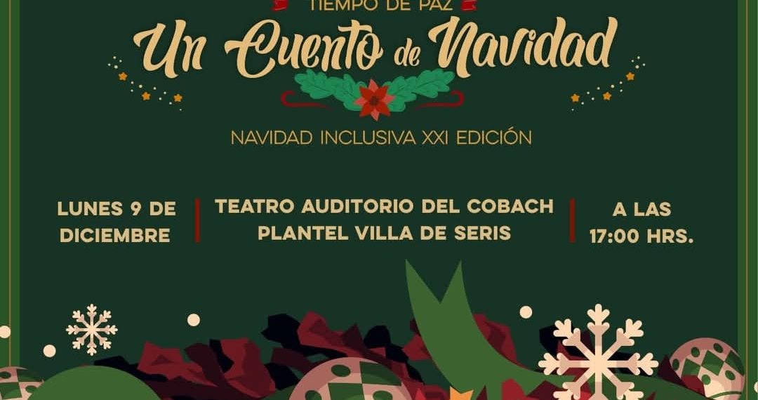 Invita SEC al evento artístico y cultural “Tiempo de Paz. Un Cuento de Navidad”