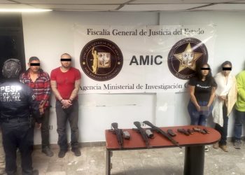 Captura AMIC a cinco personas por privación ilegal de la libertad y portación de armas de fuego en SLRC