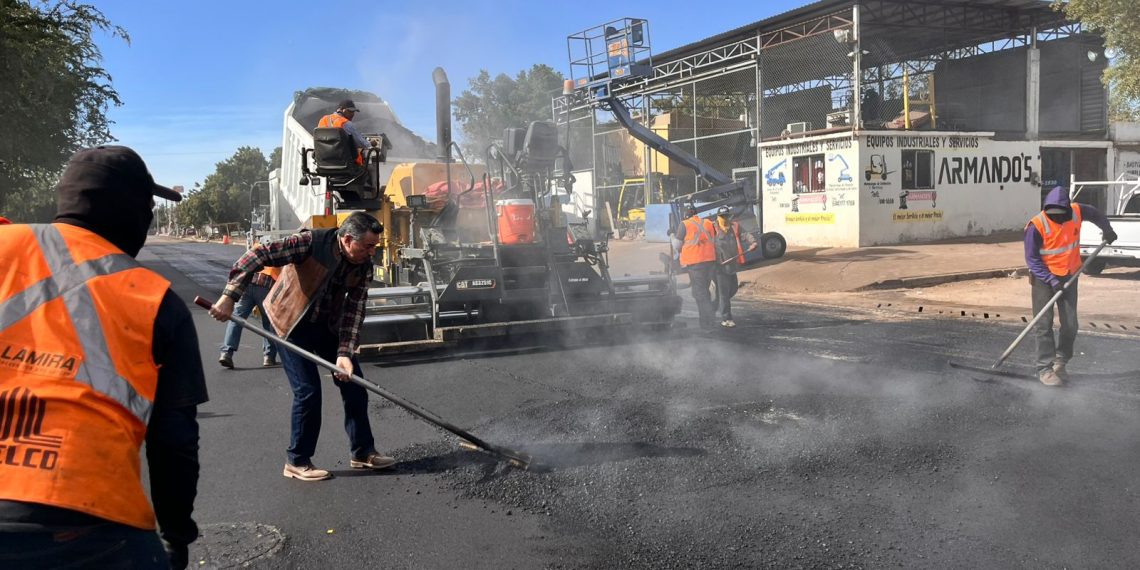 Fortalece Javier Lamarque avances en obras de vialidades y pozos en Cajeme