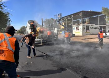 Fortalece Javier Lamarque avances en obras de vialidades y pozos en Cajeme