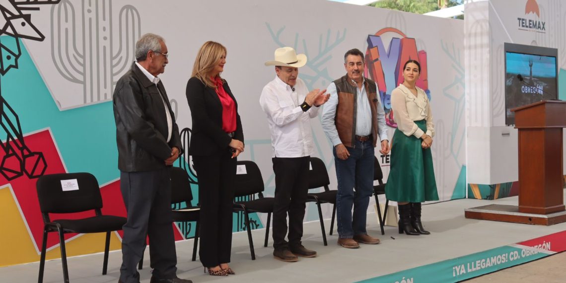 Encabezan Alfonso Durazo y Javier Lamarque el lanzamiento de la señal Telemax en Ciudad Obregón