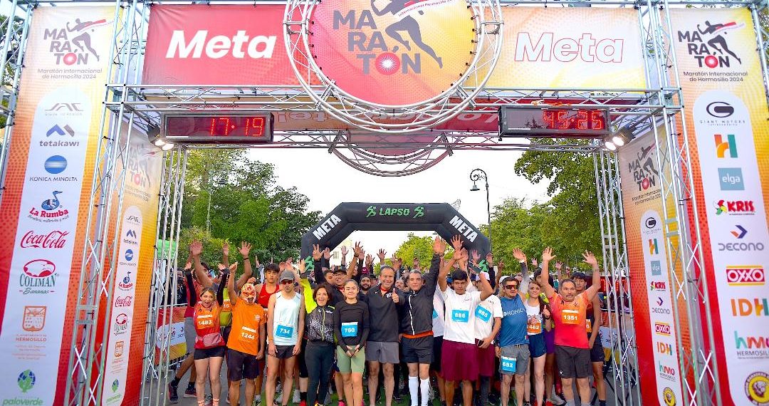 Supera récord de participación Maratón Internacional de Hermosillo 2024