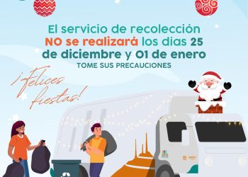Anuncia Ayuntamiento de Hermosillo que suspenderá servicio de recolección los días 25 de diciembre y 1 de enero