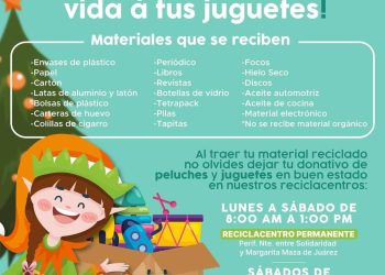 Invitan a donar juguetes en centros de reciclaje