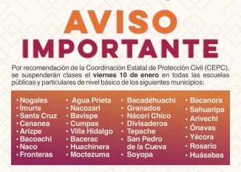 Se mantiene suspensión de clases este viernes 10 de enero en 30 municipios: SEC