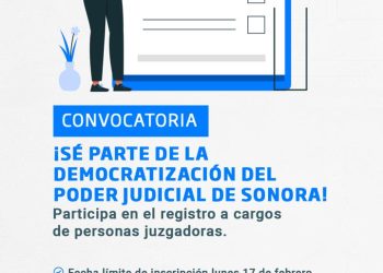 Hoy, último día para registrarse en convocatoria a cargos de personas juzgadoras del Poder Judicial local