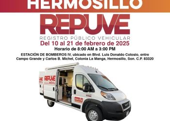 Anuncia Repuve instalación de módulo móvil para regularizar vehículos en Hermosillo