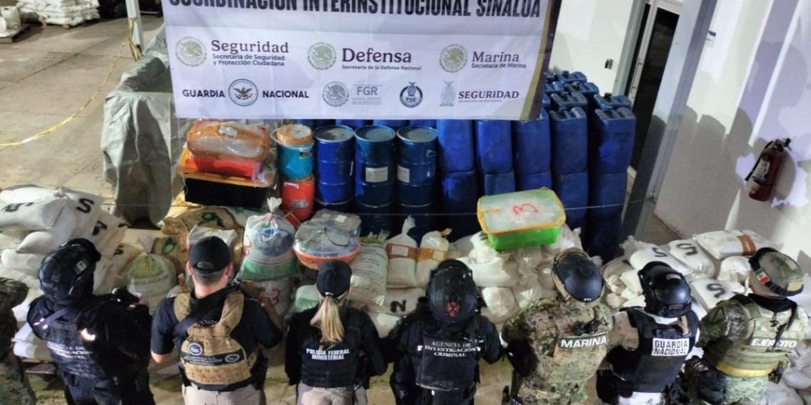 Realizan el decomiso de metanfetamina más grande en el gobierno de Sheinbaum