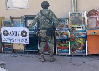 Aseguran máquinas tragamonedas y droga en los municipios de Cajeme y Bácum
