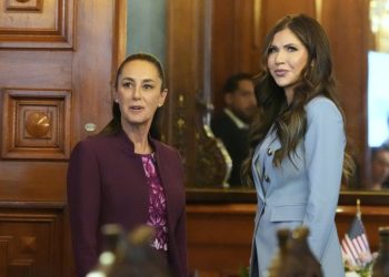 Sheinbaum se reúne con Kristi Noem en Palacio Nacional