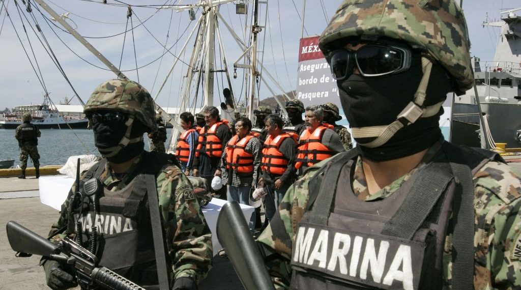 Marinos mexicanos viajan rumbo a entrenamiento con Comando Norte