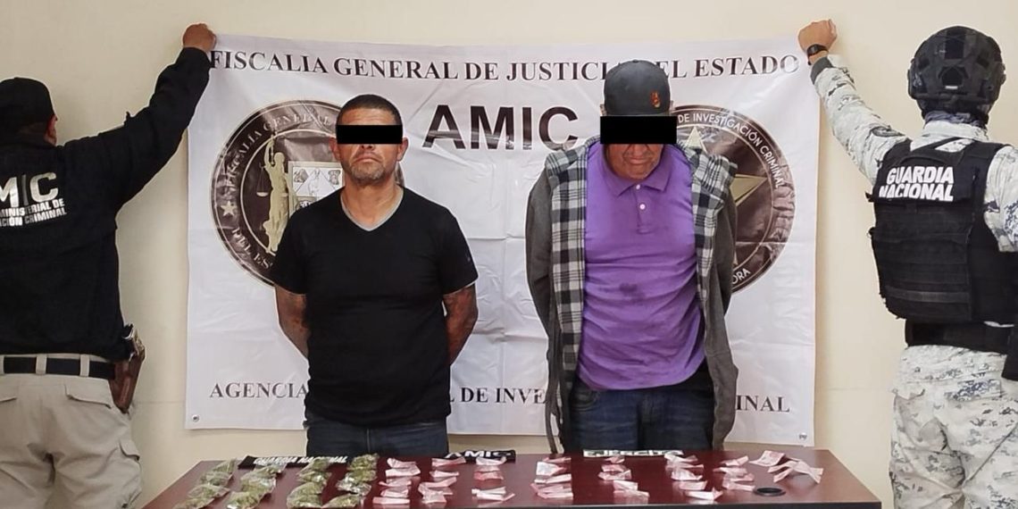Detiene operativo conjunto a dos sujetos por narcomenudeo en San Luis Río Colorado