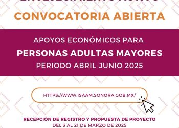 Convoca Gobierno de Sonora a inscribirse al programa Fomentando el Envejecimiento Activo: ISAAM